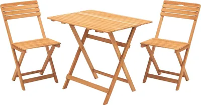 Image de Nazzano - ensemble Table et Chaises, Marron, 2 Places