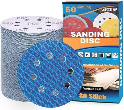 Productafbeelding van Schuurschijven 125mm 80 Stuks Korrel 60 Rond 8 Gaten Voor Excentrische Schuurmachine