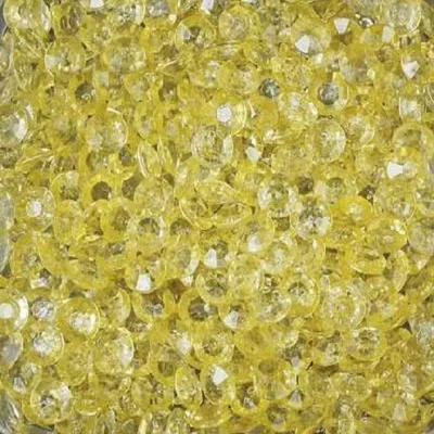 Produktbild von Deco Brillanten flach Acryl 9mm. 333ml. GELB