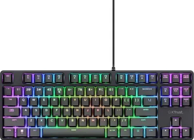 Obrázek produktu pro Trust 26135, 80%, Kabel, USB, Mechanický spínač, QWERTZ, Černá