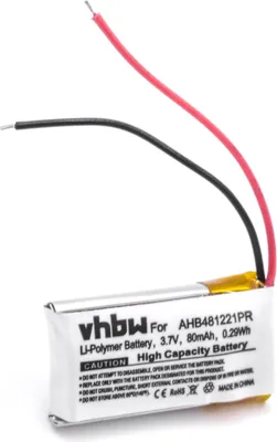 Produktbild von vhbw Akku Ersatz für Bose AHB481221PR für Wireless Headset Kopfhörer (80 mAh, 3,7 V, Li-Polymer)