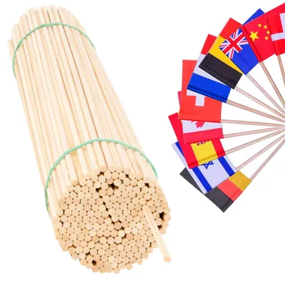 Obrázok produktu pre Drevené bukové vlajkové tyče 50cm/5mm 100ks