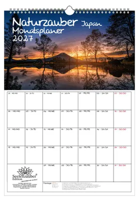 Produktbild von Naturzauber Japan Planer DIN A3 Kalender für 2027 Landschaft Tokio Natur Reise Land Urlaub - Seelenzauber