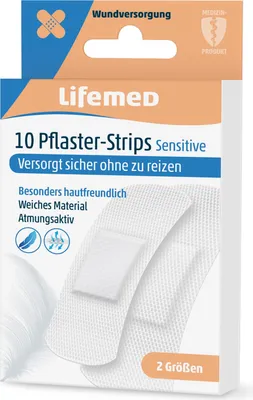 Obrázek produktu pro Lifemed 99002 Lifemed sádrové proužky "Sensitive", bílé, balení po 10 ks