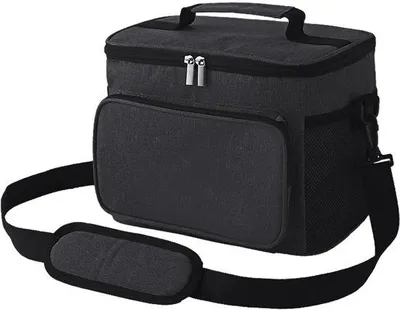 Immagine prodotto di Valigetta da picnic imbottita con ampia borsa a zaino impermeabile, nera, borsa termica da picnic.