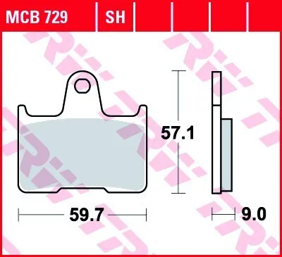 Produktbild von TRW Bremsbelagsatz MCB729SH GSX-R1000 WVBL