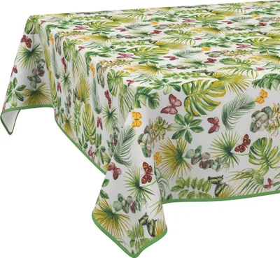 Produktbild von Tischdecke abstrakt Motresa Hellgrün 140x140cm Band Wasserabweisend abwaschbar