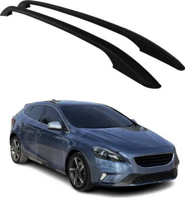Image de Barres de toit longitudinales pour Volvo V40 2012-2019 en Alu noir