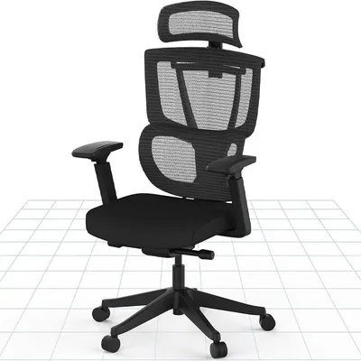 Obrázek produktu pro Ergonomická kancelářská židle C7B, nosnost až 130 kg, černá