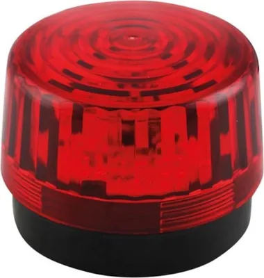 Produktbild von Velleman Rote LED-Blinkleuchte, für den Innenbereich, 12 VDC, 15 weiße LEDs, IP20, ABS/Acryl