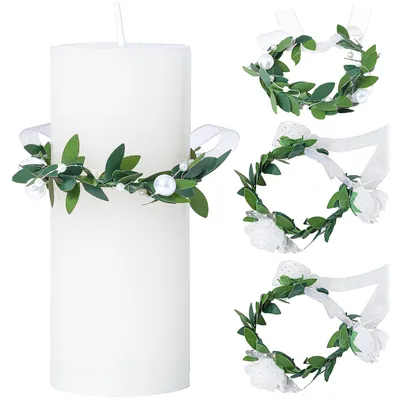 Künstliche Blumenkranz-Sets, 4 Stück, Boho-Stil, Tischdeko