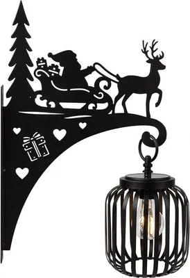 Produktbild von LED Wandlaterne schwarz - ca. 27 x 14 x 39 cm