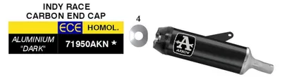 Immagine prodotto di Marmitta Slip-On ARROW omologata Indy Race nero alluminio carbon cap per Kawasaki Z 400