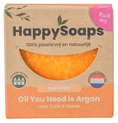 Productafbeelding van HappySoaps Shampoo Bar Oil You Need is Argan 70 gram