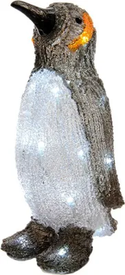Image de Pingouin Lumineux Led Extérieur Décoration Festive En Acrylique, Résistant Aux Intempéries. - Lumineo