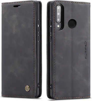 Produktbild von Huawei P30 Lite Hülle, LaimTop Retro Kunstledertasche TPU Innere, Kartenfächer, Magnetverschluss, Klapphülle mit Standfunktion Schutzhülle für Huawei P30 Lite Schwarz