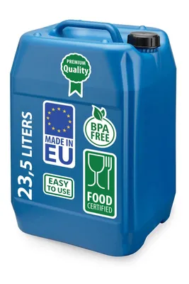 Produktbild von Wasserkanister Camping Kanister Wassertank Behälter Wasserbehälter mit Deckel Hahn 23,5 Liter blau