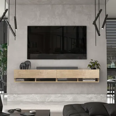 Produktbild von Brandloop TV-Lowboard hängend 180 cm, 2-teilig, Eichenoptik