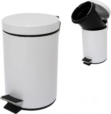 Image de Poubelle Metal Blanche 3l - M S V