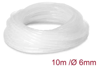 Productafbeelding van Spiraalslang, 6 mm, transparant, 10 meter, voor kabelbescherming en bundeling