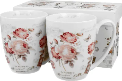 Obrázek produktu pro DUO FLORAL sada 2 klasických hrnků 350 ml SECESSION New Bone China porcelain
