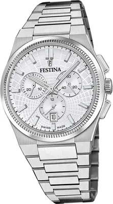 Produktbild von Festina Herrenuhr Swiss Made Armbanduhr Edelstahl silber D2UF20059/1