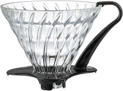 Produktbild von Glas-Kaffeefilter V60 03 – Schwarz, transparent