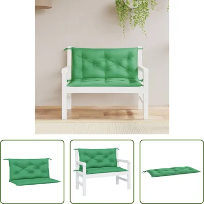 Produktbild von The Living Store Gartenbank-Auflagen 2 Stk. Grün 100x50x7 cm Oxford-Gewebe