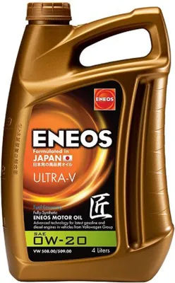 Produktbild von ENEOS Ultra-V für 0W-20 4 Liter Motoröl Motorenöl Vollsynthetisch Synthetisch C20 508 00 509 00 Öl