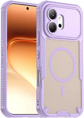 Produktbild von MagSafe Hülle für HONOR 600 - Phonesta Shockproof Armor Semi-Transparent Back Cover - Lila
