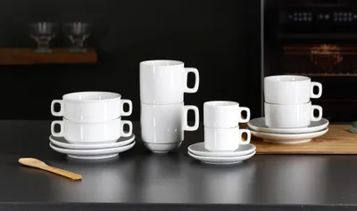 Produktbild von Kaffeetasse 190ml 6er Set Bianco