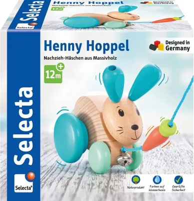 Produktbild von Selecta Kleinkindwelt Nachziehspielzeug aus Holz Henny Hoppel 62100