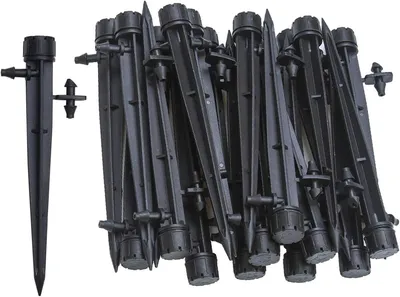 Produktbild von 50 Wassertropfen mit 8 Ventilen, vielseitig, Mikrotropfen, 360°-Gartenbewässerungssystem, für 4 mm/7 mm Topfpflanzen