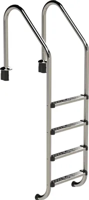 Produktbild von Eichenwald Poolleiter Modell 56 Tiefbeckenleiter weite Ausladung Leiterlänge 1224mm 4 Stufen