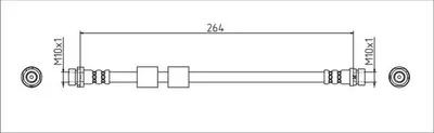 Produktbild von METZGER 4111544 Bremsschlauch Hinten Links Hinten Rechts für FORD Tourneo Courier MPV TRANSIT COURIER Kasten TRANSIT COURIER Kombi