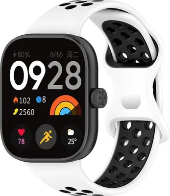 Produktbild von Bizon Strap Watch Octo Strap für Xiaomi Smart Band 9 Pro/8 Pro / Redmi Watch 5/4, Weiß und Schwarz