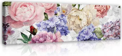Produktbild von Leinwandbilder Blumen Rosen 145x45 cm Modern Panorama XXL Canvas Bilder Leinwandbild Leinwand Bilder Schlafzimmer Wohnzimmer Wandbilder Kunstdruck Wand Bild auf Leinwand Aufhängefertig