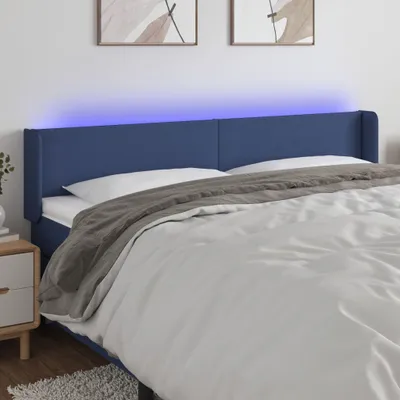 Produktbild von Möbel LED Kopfteil Blau 203x16x78/88 cm Stoff - Kopfteile 3122984