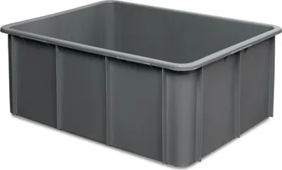 Produktbild von Schwerlastbehälter, LxBxH 800 x 600 x 320 mm, 120 Liter, grau, lebensmittelecht