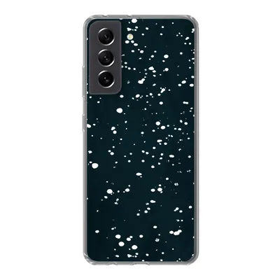 Produktbild von MuchoWow® Handyhülle Schutzhülle Hülle für Samsung Galaxy S21 FE Polka dots - Schwarz - Weiß Silikon Softcase Handy Hülle - Mobiltelefonhülle