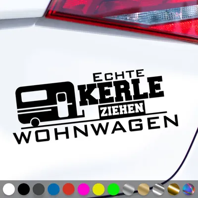 Produktbild von PantherPixel Echte Kerle Aufkleber Bus Camper Wohnmobil Wohnwagen Sticker Auto Geschenkidee Farbe Schwarz