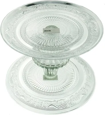 Produktbild von Präsentationsteller mit Verzierung Transparent klar Ø 20 cm - Glas
