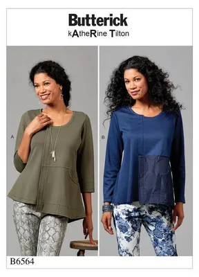 Imagen del producto de Blusa de mujer, modelo B6564, marca Butterick (tallas 32-38)