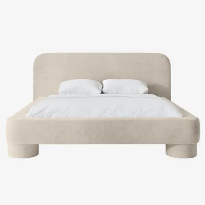 Produktbild von MNUUO Polsterbett COLEA mit Bettkasten Beige 140 x 200 cm Hebbarer Metall-Lattenrost