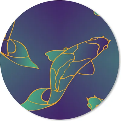 Produktbild von MuchoWow® Mauspad Mousepad Muster - Fische - Koi 40x40 cm - Mousepads - Maus Mat - Pad - Mausunterlage - Schreibtisch Accessoires