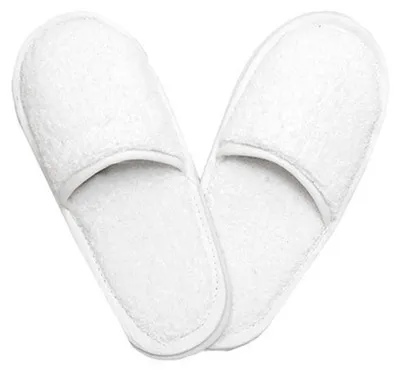 Produktbild von The One Towelling - Herren/Damen Uni Hausschuhe, Unifarben, Baumwolle LT5436 (38 EU - 40 EU) (Weiß)