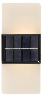 Image de Applique solaire Wally Frost blanc H 14cm 2 modes