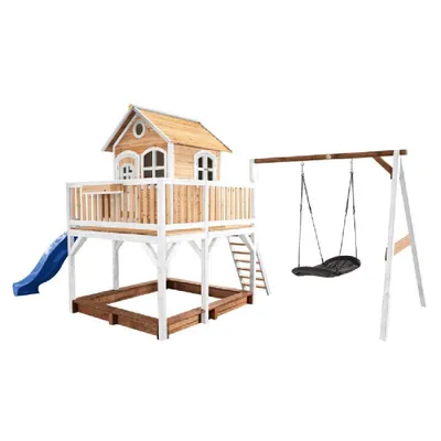 Produktbild von Axi Playhouse Liam Nestschaukel 277 x 613 x 291 cm Natur Weiß Blau