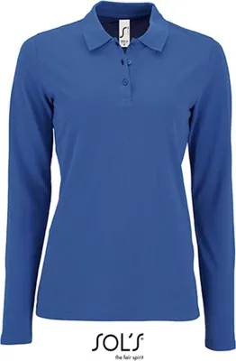 Produktbild von SOLs 02083 | Damen Long-Sleeve Piqué Polo Shirt Perfect - Farbe: Royal Blue - Größe: M