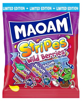 Obrázok produktu pre Haribo Maoam Stripes Wild Berries, balenie cukrov, 175 g